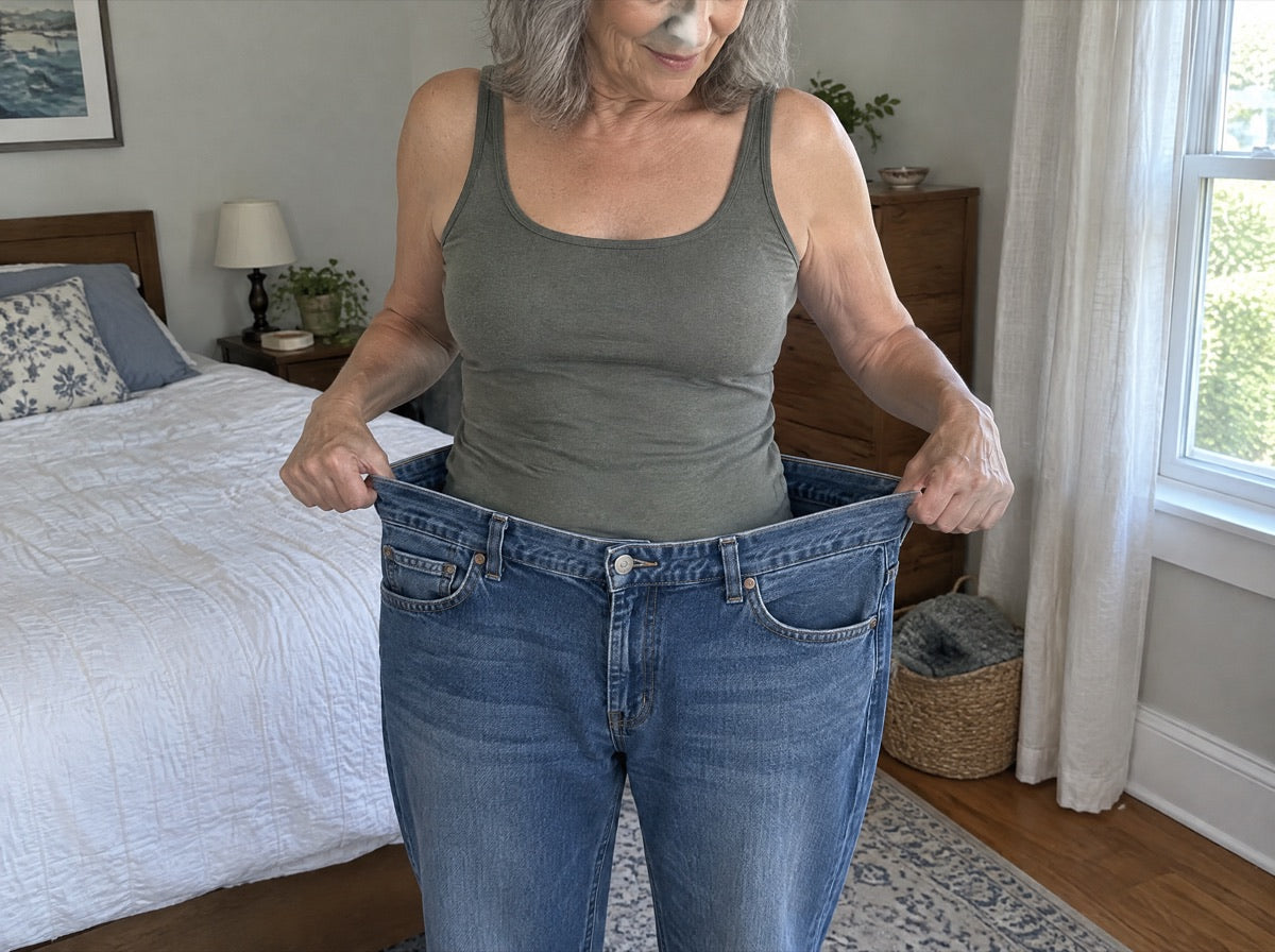 Old jeans now too big at the waist